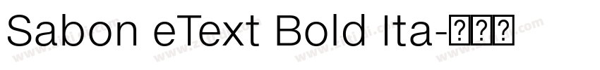 Sabon eText Bold Ita字体转换